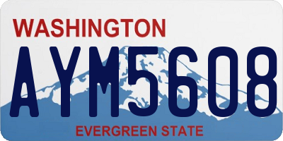 WA license plate AYM5608