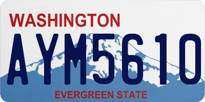 WA license plate AYM5610