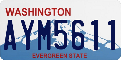 WA license plate AYM5611