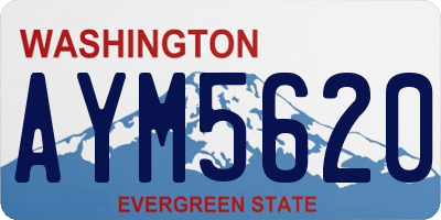 WA license plate AYM5620