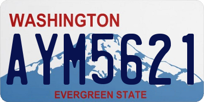 WA license plate AYM5621