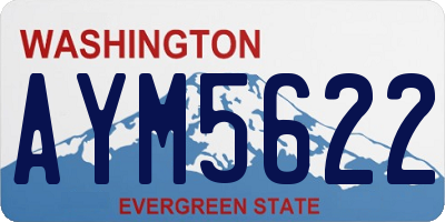 WA license plate AYM5622