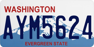 WA license plate AYM5624