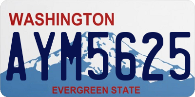 WA license plate AYM5625