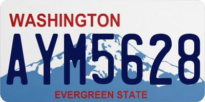 WA license plate AYM5628