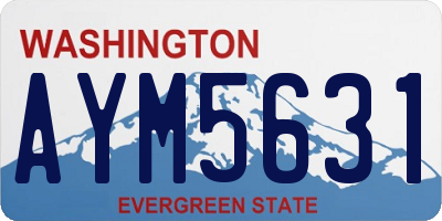 WA license plate AYM5631