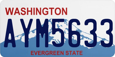 WA license plate AYM5633