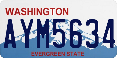 WA license plate AYM5634