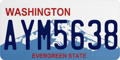 WA license plate AYM5638