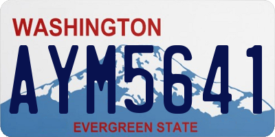 WA license plate AYM5641