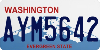 WA license plate AYM5642