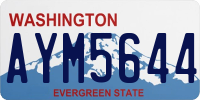 WA license plate AYM5644