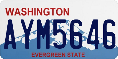 WA license plate AYM5646