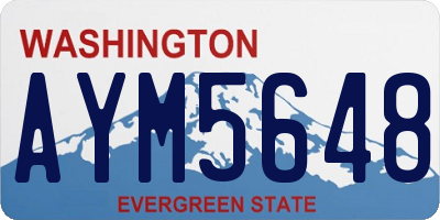 WA license plate AYM5648
