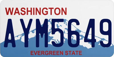 WA license plate AYM5649