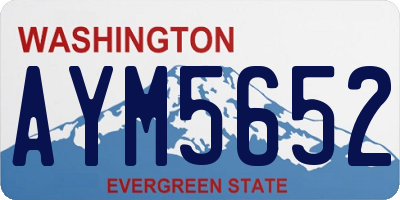 WA license plate AYM5652