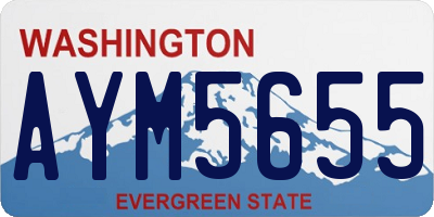 WA license plate AYM5655