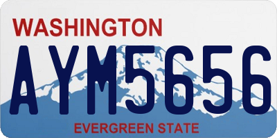 WA license plate AYM5656