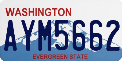 WA license plate AYM5662