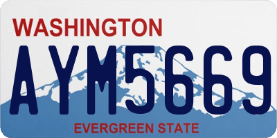 WA license plate AYM5669