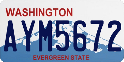 WA license plate AYM5672