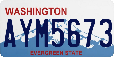 WA license plate AYM5673