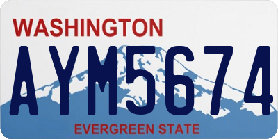 WA license plate AYM5674