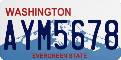 WA license plate AYM5678