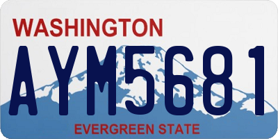 WA license plate AYM5681