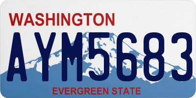 WA license plate AYM5683