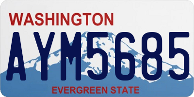 WA license plate AYM5685