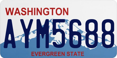 WA license plate AYM5688