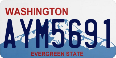 WA license plate AYM5691