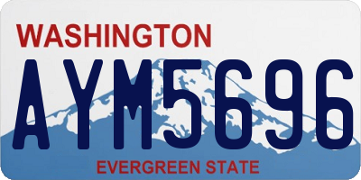 WA license plate AYM5696