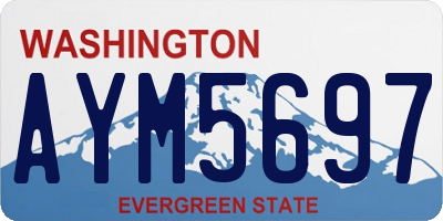 WA license plate AYM5697
