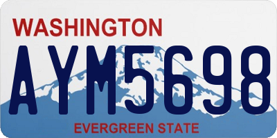 WA license plate AYM5698