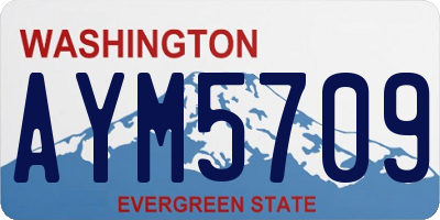WA license plate AYM5709