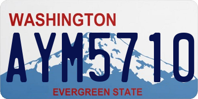 WA license plate AYM5710