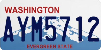 WA license plate AYM5712