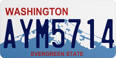 WA license plate AYM5714