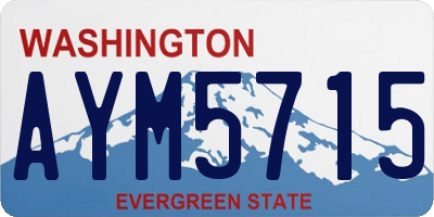 WA license plate AYM5715