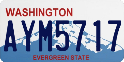 WA license plate AYM5717