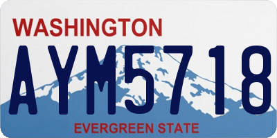 WA license plate AYM5718