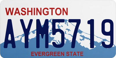 WA license plate AYM5719