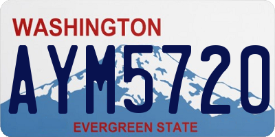 WA license plate AYM5720