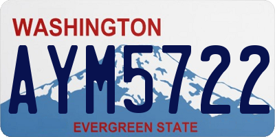 WA license plate AYM5722