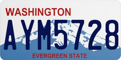 WA license plate AYM5728