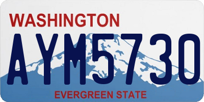 WA license plate AYM5730