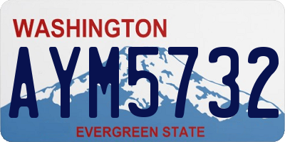 WA license plate AYM5732