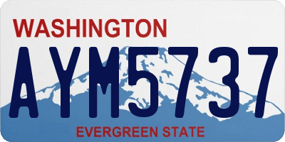 WA license plate AYM5737